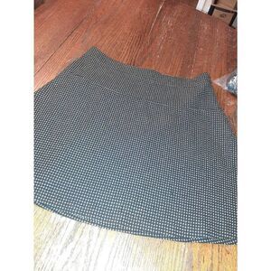 Size 10 Ann Taylor LOFT Black Tan Side Zip Lined Mini Skirt